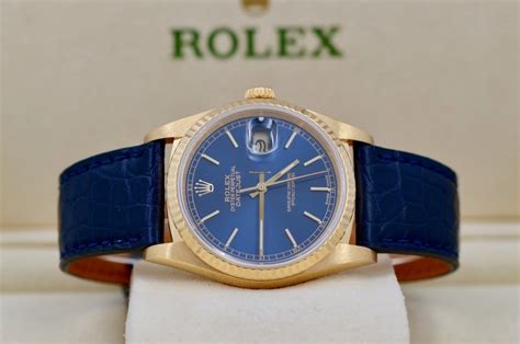 rolex blu china cintutino pelle|blue rolex bezel.